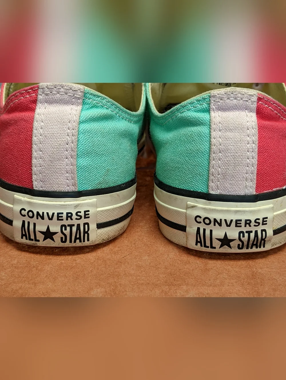 Converse All-Star Unisex Sneakers Pastel  Multi Colors - Used Fair - Picture 9 of 12